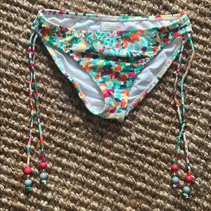 Shoshanna bikini bottom watercolor floral dot
